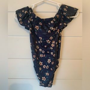 Blue Floral Leotard from Baileys Blossoms